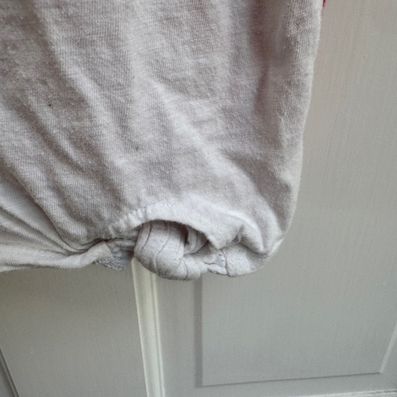 Disney Minnie Mouse 3T Girls Red and White Sequin Short Sleeve Blouse Top - Picture 4 of 6